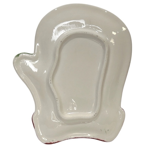 Mitten Candy Serving Tray Red/Green Striped Christmas/Holiday/Winter EUC 4/$25❤️ - Picture 3 of 3